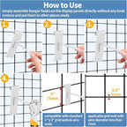 20Pcs Gridwall Hooks, Metal Grid Panel Hanging Peg Hooks, Grid Wall Accessory - Image 6