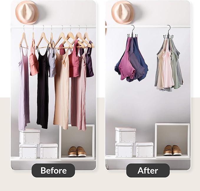 ZEDODIER Tank Top Hanger, 2 Pack Rotatable Bra Organzier - Image 2