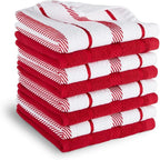 KitchenAid Albany Dishcloth 8 Pack Set, Passion Red/White by KitchenAid