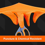 GLOVEWORKS 8 Mil Orange Nitrile Disposable Gloves Heavy Duty Industrial RDT - Image 7