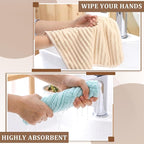 4 Pcs Hand Towel for Bathroom 14 x 30 Inch Neutral Microfiber Quick Dry - Image 4