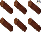 evory 6 Pack Wood Wall Hooks, Rustic Wooden Coat Hooks Wall Mount, Hat Hooks by Evory