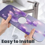 Purple Butterfly Kitchen sink faucet pad, strong water absorption, anti slip - Image 6