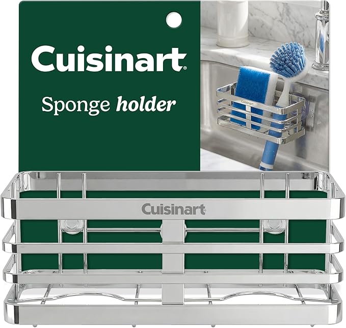 Cuisinart Sponge Holder for Kitchen Sink—Metal Sink Caddy by BestBrands