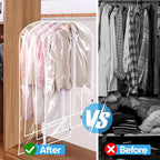 BALEINE 60'' Clear Garment Bags, 6 Packs PEVA Dress Bag - Image 6