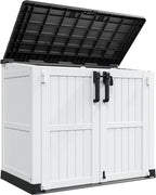 LHBcraft Outdoor Storage Cabinet 36 Cu Ft with Lockable Doors, Portable Horizontal Resin Storage Shed -Easy to Assemble, Waterproof Outdoor Storage Box for Backyards,Patios by LHBcraft-US