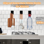 Adhesive Hooks, Stick on Stainless Steel Towel Robe Razor Wall Hooks - Image 4