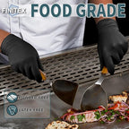 FINITEX - Black Nitrile Disposable Gloves, Powder-free, Medical Exam Latex-Free - Image 3