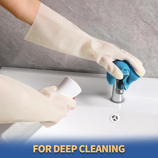 BOOMJOY Nitrile Cleaning Gloves, Heavy Duty Dishwashing Gloves, Reusable Large - Image 6