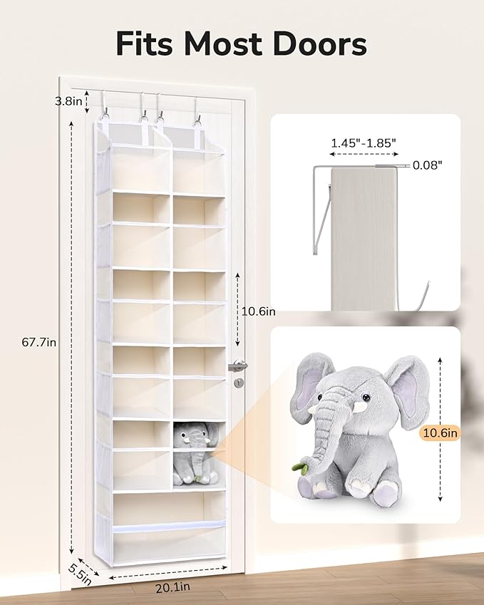 ULG Over the Door Organizer, 6-Tier Hanging Storage - Image 2