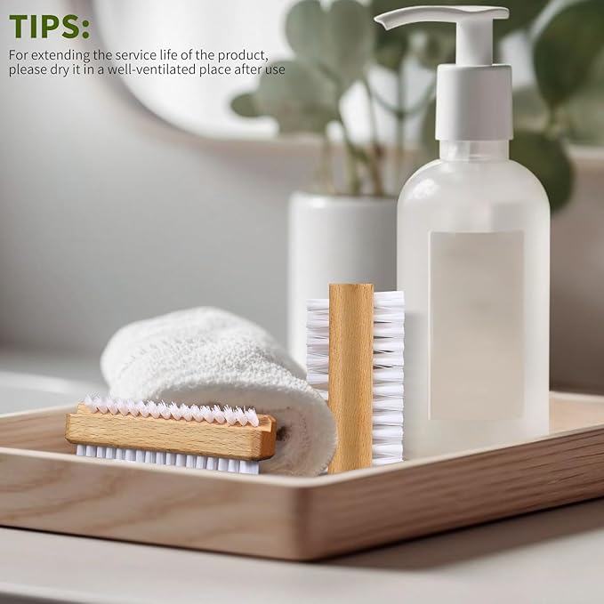 4 Pack Wooden Nail Brush - Image 7