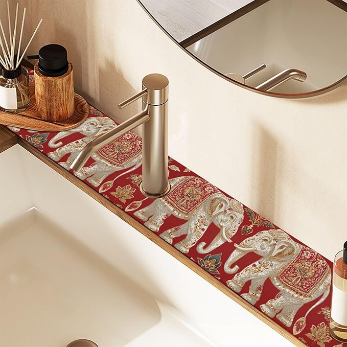 Kitchen Sink Splash Guard 1 PC 14.7 Inch Sink Faucet Mat Splash Guard - Image 7
