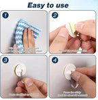 24pcs Round Plastic Hooks - Image 4
