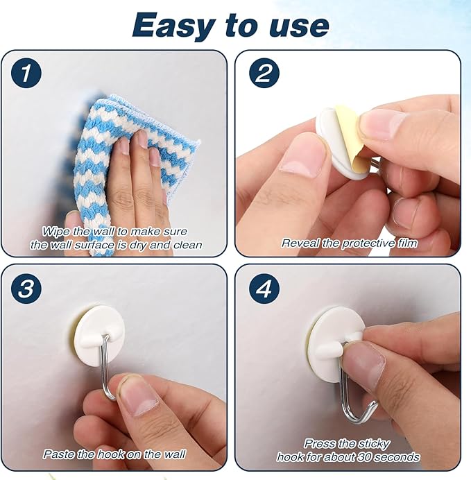 24pcs Round Plastic Hooks - Image 4