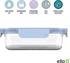 Ello Color Lock 3.4 Cup 10PC, 5 Pack Glass Meal Prep Sets Leak-Proof Glass Food - Image 3