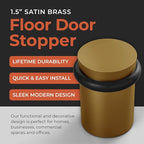 NYCO - Floor Door Stopper Chrome Door Stop - Classy Solid Steel Modern Heavy - Image 3