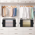 Large Storage Bags, 6 Pack Clothes Storage Bins Foldable Closet Organizers - Image 6