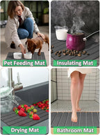 Large Stone Dish Drying Mat for Kitchen Counter, 24x16 Inches Foldable - Image 4