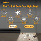 MAXTID Door Draft Stopper for Bottom of Doors Noise Blocker Large Door Sweep - Image 2