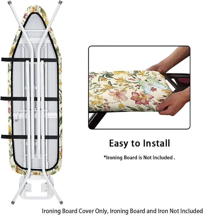 Butterfly Daisy Flower Ironing Board Pad and Cover Durable Thick Daisy Ironing - Image 4