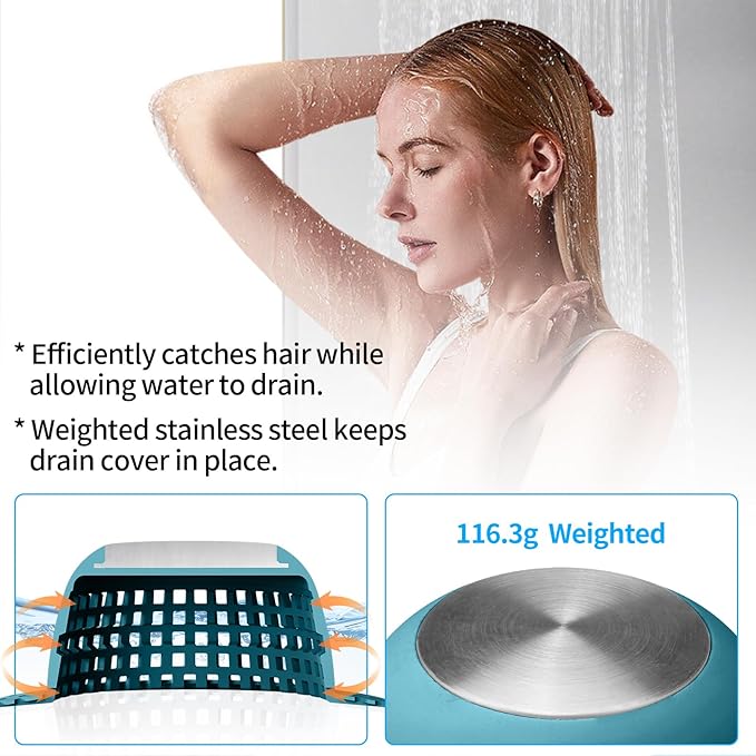 Shower Drain Hair Catcher Bathtub Drain Cover Shower Protector - Image 4