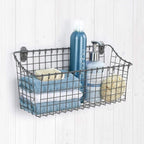Spectrum Extra Large Wire Wall Mount Storage Basket Industrial Gray, Vintage - Image 12