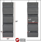 Joyful Moose Over the Door Hanging Organizer Closet Storage Bins Grey - Image 6