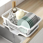 2-Piece Plastic Dish Drying Rack, Heavy Duty Sink Set Dish Rack by Noamus