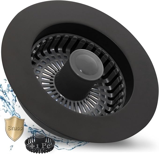 3 in 1 Kitchen Sink Stopper, Pop Up Kitchen Sink Drain Strainer, by BAOLSLS
