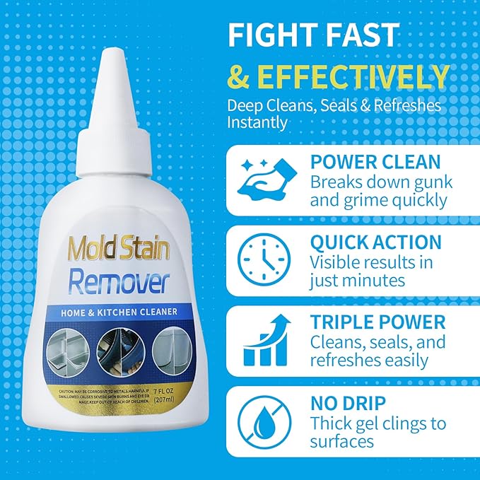 Home Stain Cleaner, 7 fl oz Mold Stain Cleaner Gel - Image 9