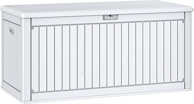 YITAHOME 260 Gallon Large Deck Box with Divider & Side Handles, Outdoor Double-Wall Storage for Patio Furniture Cushions, Garden Pool Accessories, Waterproof & Lockable by YITAHOME