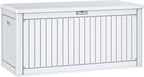 YITAHOME 260 Gallon Large Deck Box with Divider & Side Handles, Outdoor Double-Wall Storage for Patio Furniture Cushions, Garden Pool Accessories, Waterproof & Lockable by YITAHOME
