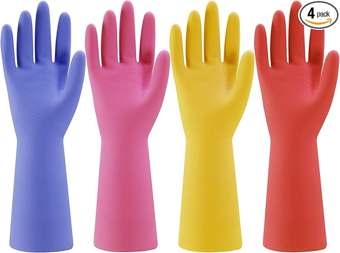 Bamllum Rubber Kitchen Dishwashing Gloves by Bamllum