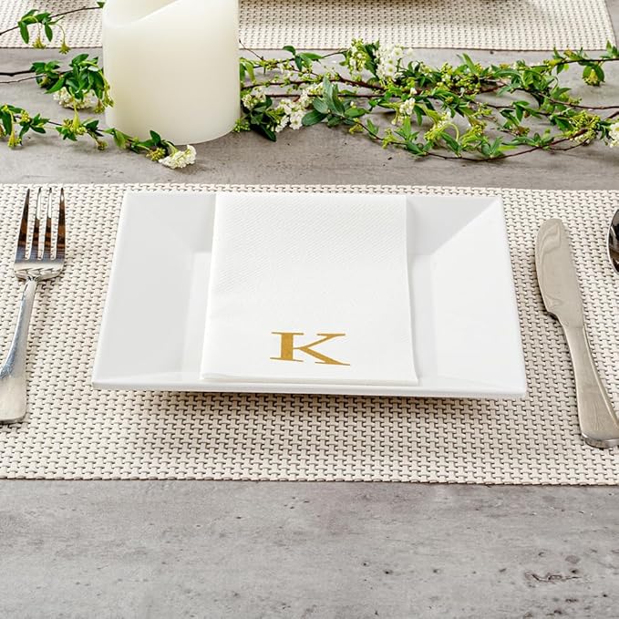 Luxenap 15.8 X 7.9 Inch Linen-Feel Guest Towels, 50 Lettered Hand Towels - Image 4