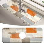 MCALK Orange Kitchen Sink Faucet Mat Splash Guard, Absorbent Quick-Dry Kitchen by MCALK