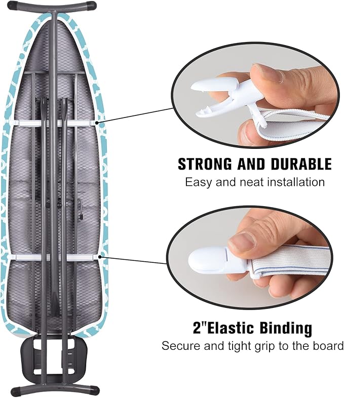 Ironing Board Cover and Pad, Standard Size 12" x 42" Iron Board Replacement - Image 4