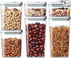 Pop Food Storage Containers Set, One Button Opening BPA-Free Food Containers by EQI