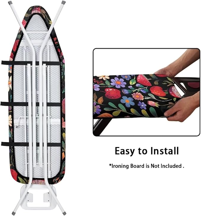 Mushroom Floral Ironing Board Cover Dust Covers Standard Ironing Board Full Size - Image 4
