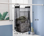 Jelier Hanging Breathable Mesh Laundry Hamper Basket, Portable Heavy Duty - Image 2