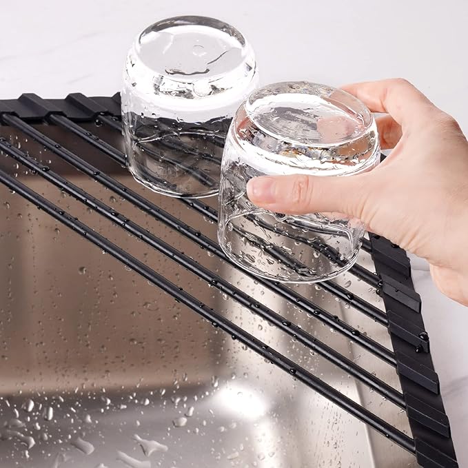 Tomorotec Small Triangle Roll-Up Dish Drying Rack - Image 8