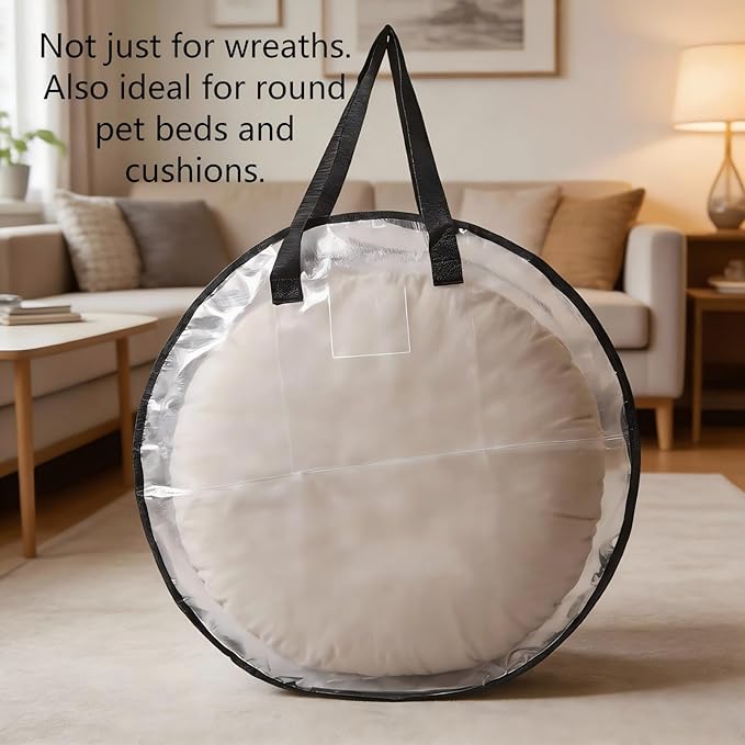 2 Pack Clear Christmas Wreath Storage Bags 24 Inch - Image 5
