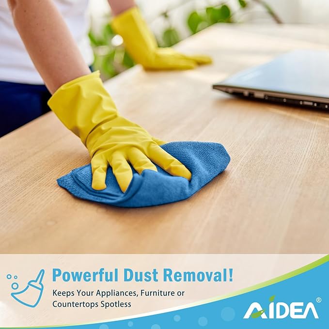 AIDEA Microfiber Cleaning Cloth 100PK, Soft Absorbent Rags, Microfiber Towels - Image 3