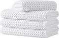 Microfiber Waffle Face Towels, 4 Pieces, Fast Drying, Lint Free 430 GSM by Unknown