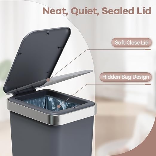 2Pack Small Bathroom Trash Can - Image 6