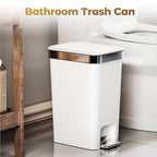 Small Bathroom Trash Can with Lid Soft Close, 10 Liter/2.6 Gallon Slim Garbage - Image 6