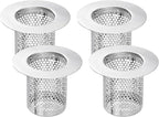 uxcell 4 Pack Shower Drain Strainer, Fit Hole Size from 1.5" to 2.6" by uxcell