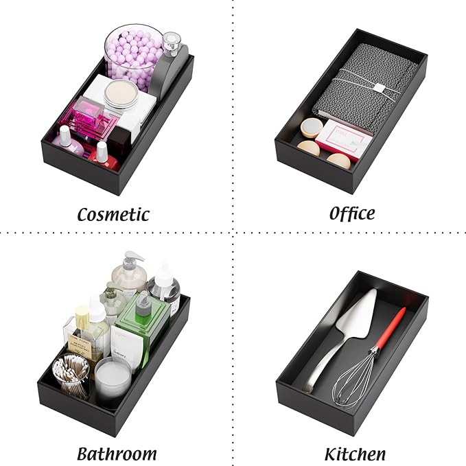 Black Bamboo Drawer Organizer - Image 7