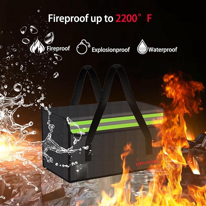 Lipo Battery Safe Bag Large Capatity Fireproof Bag - Image 2