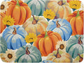 Giwawa Fall Dish Drying Mat 18"x24" Watercolor Autumn Teal Blue Orange Pumpkins by Giwawa