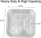 10pack- 8 x 8 Aluminum foil Pans Disposable Heavy Duty Square baking Cake Pan - Image 2